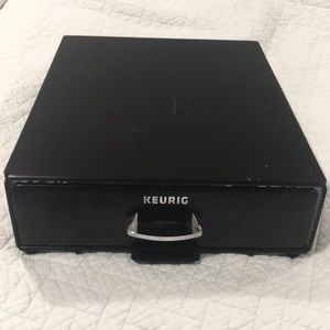Keurig K cup holder large, black metal pull out